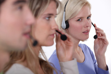 employees in call center