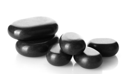 Spa stones isolated on white