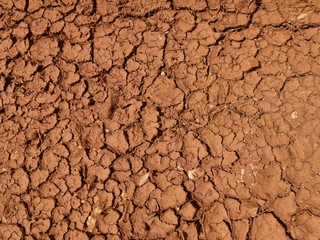 Dry red earth in Croatia