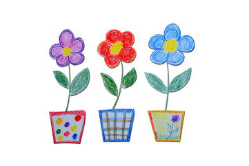 Drawing Flower in Pot