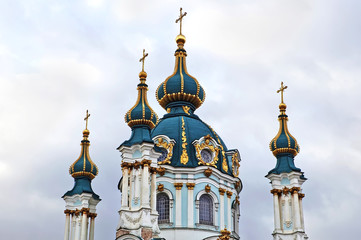 Fototapeta na wymiar St. Andrew's church in Kyiv