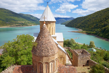 View river Aragvi from fortress Ananuri. Georgia