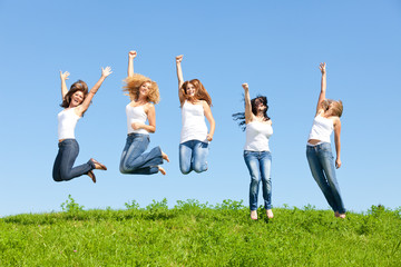 Women on meadow