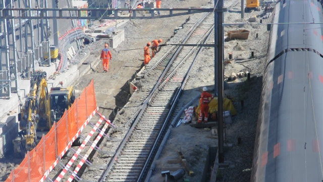 Bahnarbeiter Gleisbau