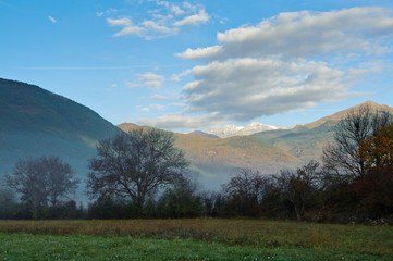 Early morning in the mountains