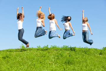 Women on meadow