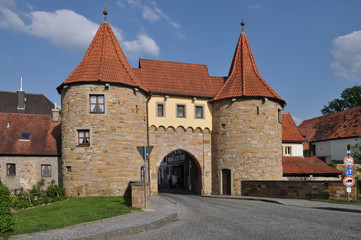 Fototapeta na wymiar Westtor von Prichsenstadt