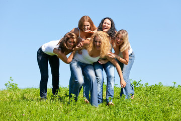 Women on meadow