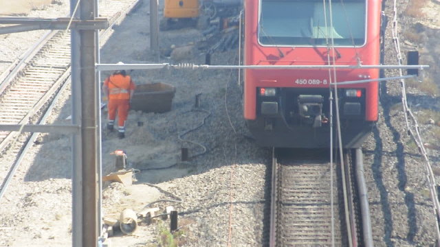 Bahnarbeiter Gleisbau