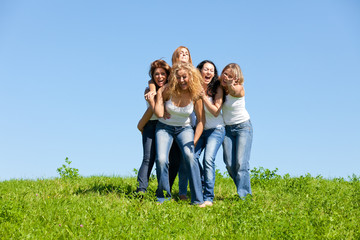 Women on meadow