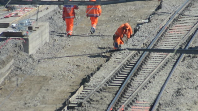 Bahnarbeiter Gleisbau