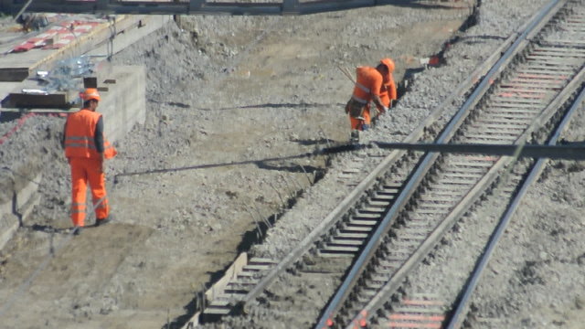 Bahnarbeiter Gleisbau