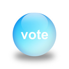 Button Vote hellblau key