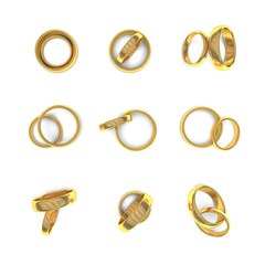 a set of wedding rings