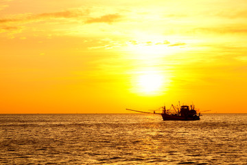 Fishing Boat at sunset