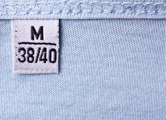 Label with M size