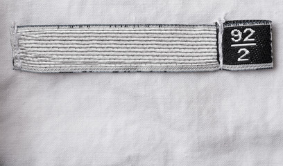 Clothing label with 92 size