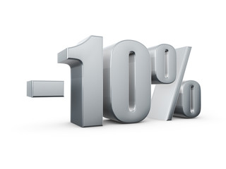 metal percent 3d render illustration