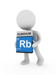 3d man carry a rubidium box