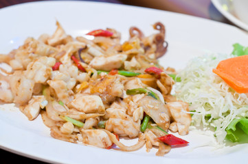 stir fried squid with salted egg yolk