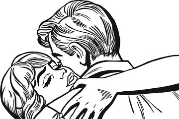 Pareja de Enamorados abrazandose