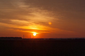 factory in the sunset