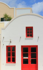 Fototapeta na wymiar Fasada domu, Santorini, Grecja