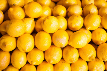 close up a pile of lemons