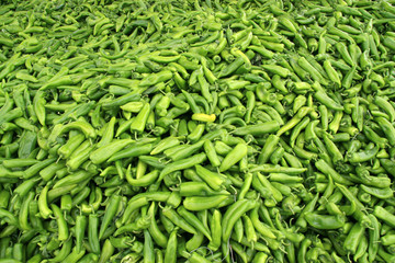 piles of green pepper