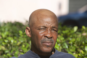 Bald African American Man