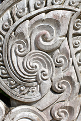 Thai style white sculpture in temple