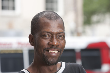 Happy African American Man smiling