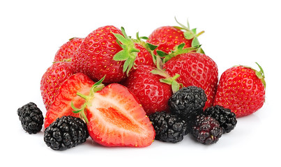 berries of strawberry and mulberry
