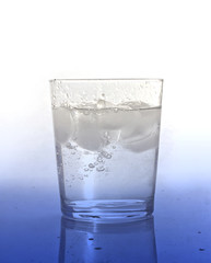 glass of water with ice