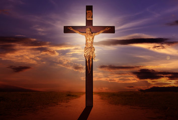 easter cross on the road