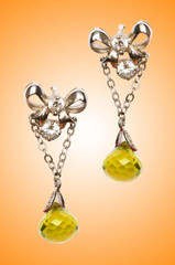 Jewellery concept with nice earrings