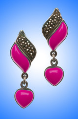 Jewellery concept with nice earrings