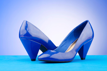 Woman shoes in the fashion concept