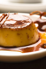 Delicious creme caramel dessert