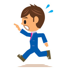 ビジネスマン イラスト 追いかける