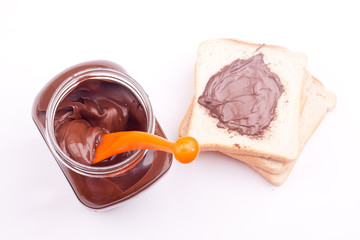 chocolate cream and bread