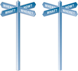 What, when, how, where signpost