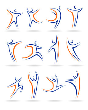 Abstract people icons collection