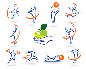 Fitness  logos and elements сollection