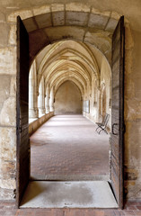 Cloister of the ancient church of Brou, Bourg-en-Bresse