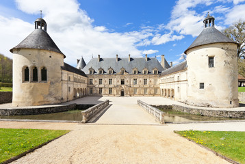 Fototapeta na wymiar French Chateau of Bussy Rabutin in Burgundy, France
