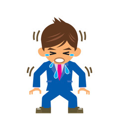 ビジネスマン イラスト くしゃみ 風邪 花粉症