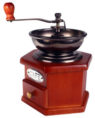 vintage coffee grinder isolated