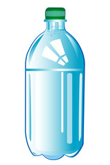 Plastic bottle with water