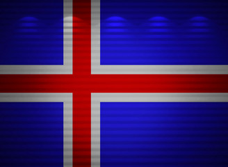 Fototapeta premium Icelandic flag wall, abstract background